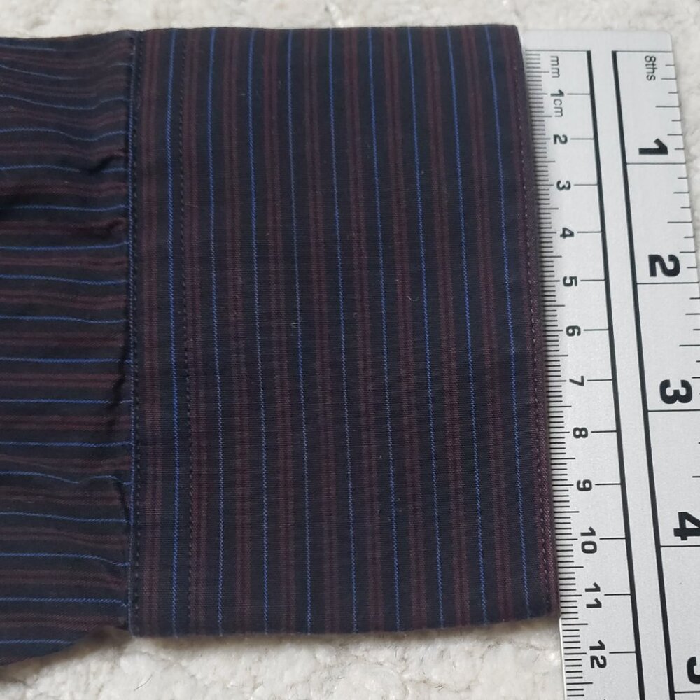Emanuel Ungaro Men’s Stripe Long Sleeve Button‑Down Shirt Size XL - Picture 12 of 13